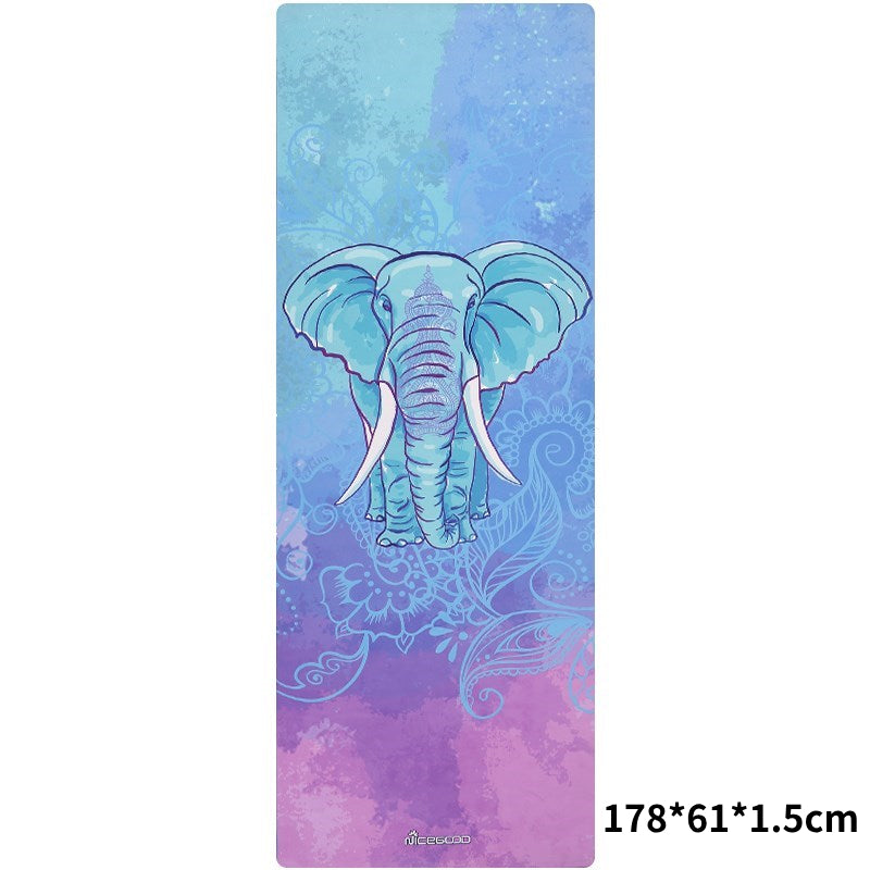 Tappetino yoga Olivenorma in gomma scamosciata sottile e comoda 