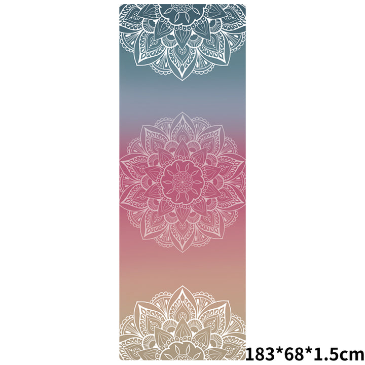 Tappetino yoga Olivenorma in gomma scamosciata sottile e comoda 