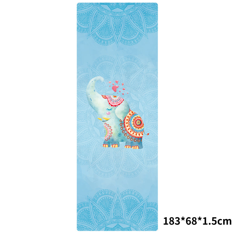 Tappetino yoga Olivenorma in gomma scamosciata sottile e comoda 