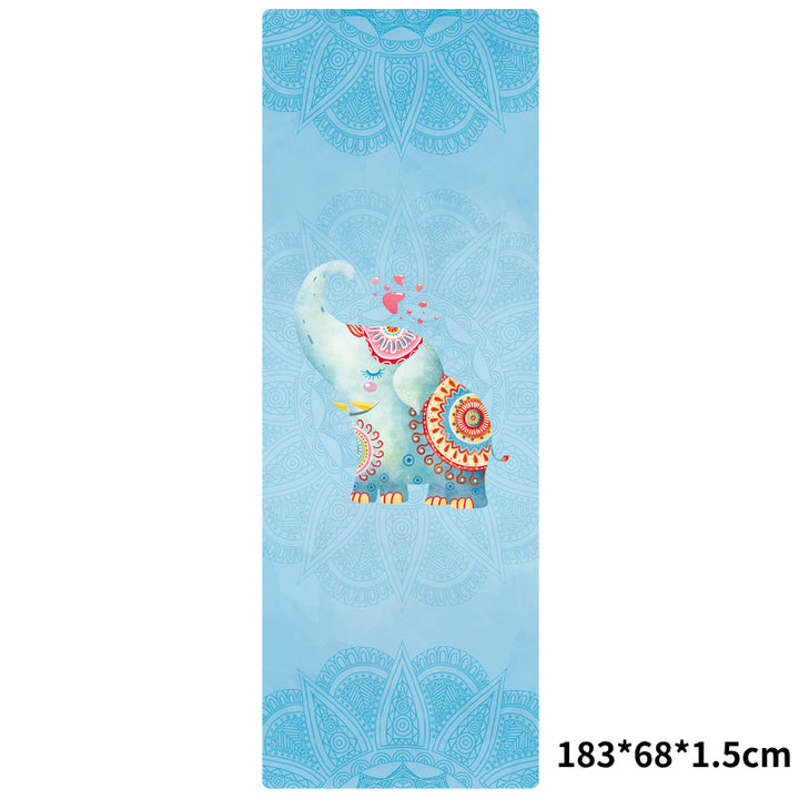 Tappetino yoga Olivenorma in gomma scamosciata sottile e comoda 