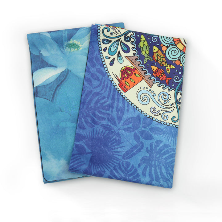 Tappetino yoga Olivenorma in gomma scamosciata sottile e comoda 