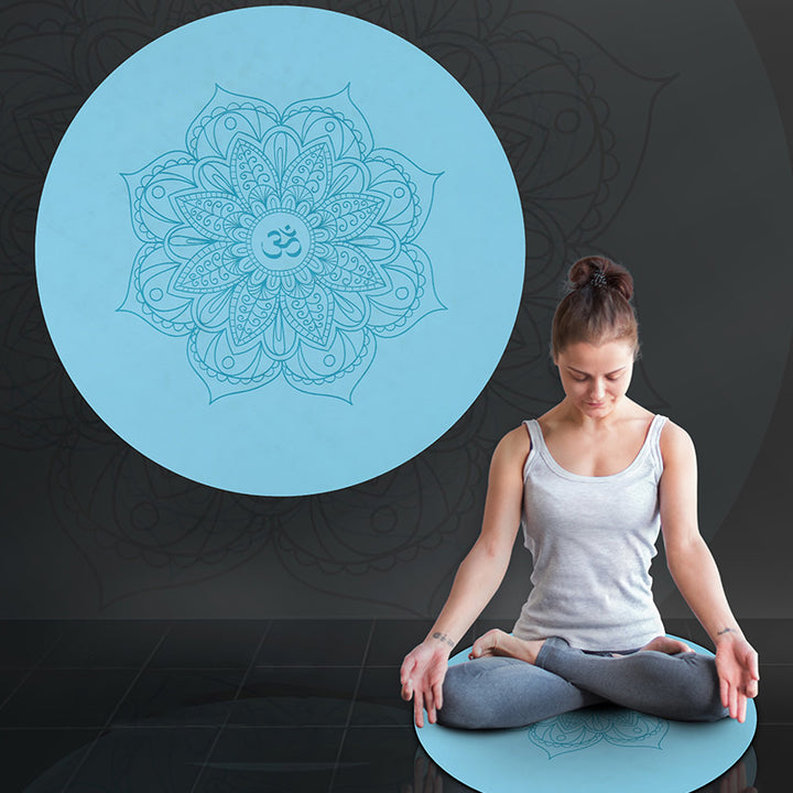 Olivenorma Tappetino da yoga per meditazione Om simbolo del loto, 60 cm