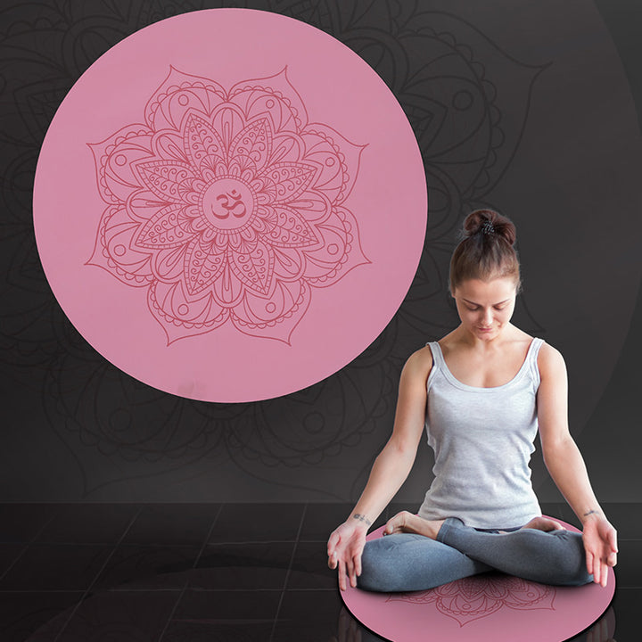 Olivenorma Tappetino da yoga per meditazione Om simbolo del loto, 60 cm