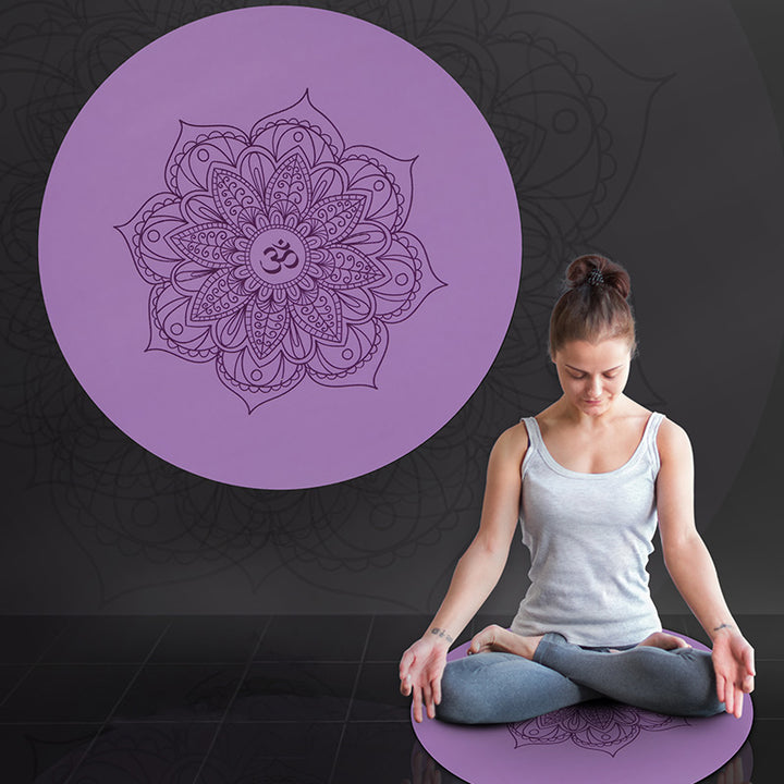 Olivenorma Tappetino da yoga per meditazione Om simbolo del loto, 60 cm