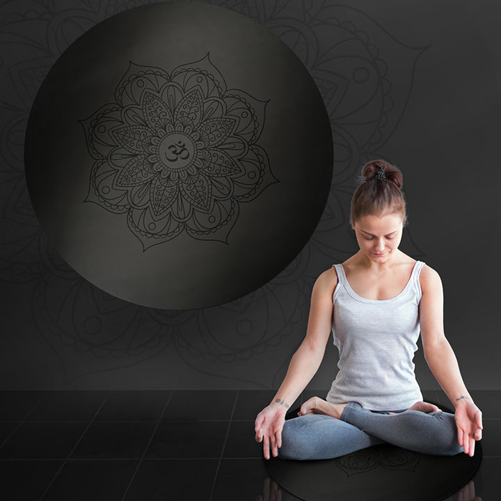 Olivenorma Tappetino da yoga per meditazione Om simbolo del loto, 60 cm