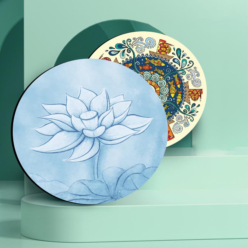 Olivenorma "Om Sea of Flowers" Tappetino da meditazione yoga rotondo 60 cm