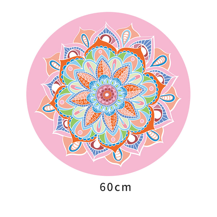 Olivenorma "Om Sea of Flowers" Tappetino da meditazione yoga rotondo 60 cm