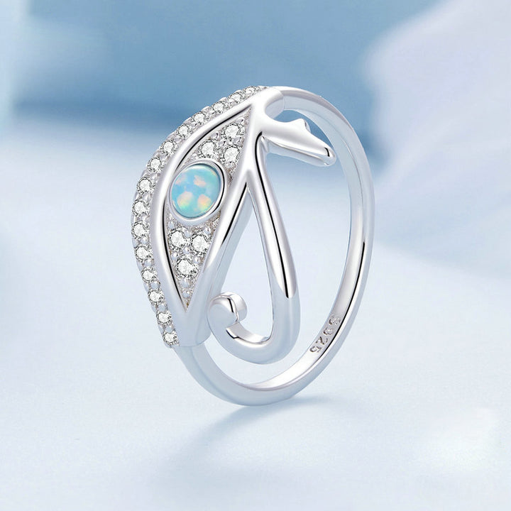 Anello Olivenorma in argento Sterling S925 con occhio di Horus