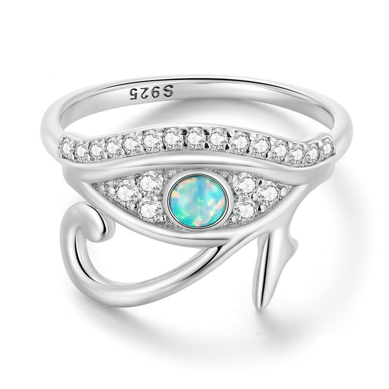 Anello Olivenorma in argento Sterling S925 con occhio di Horus