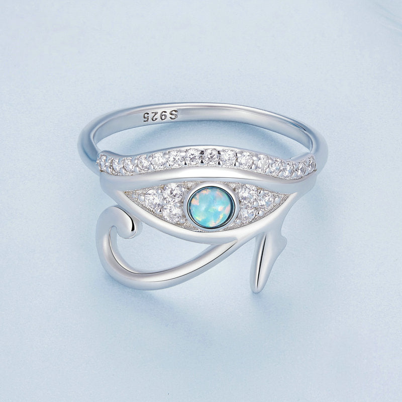 Anello Olivenorma in argento Sterling S925 con occhio di Horus
