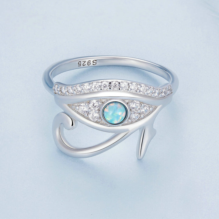 Anello Olivenorma in argento Sterling S925 con occhio di Horus