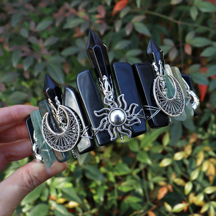 Olivenorma Bohemian Witch Corona di cristallo fatta a mano 