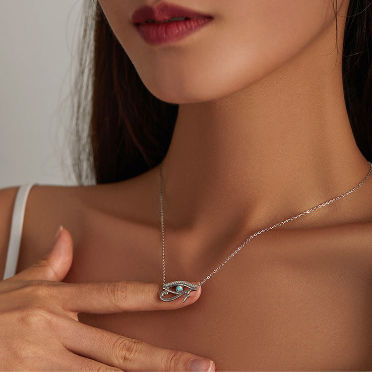 Collana Olivenorma Occhio di Horus Opale Argento Sterling S925