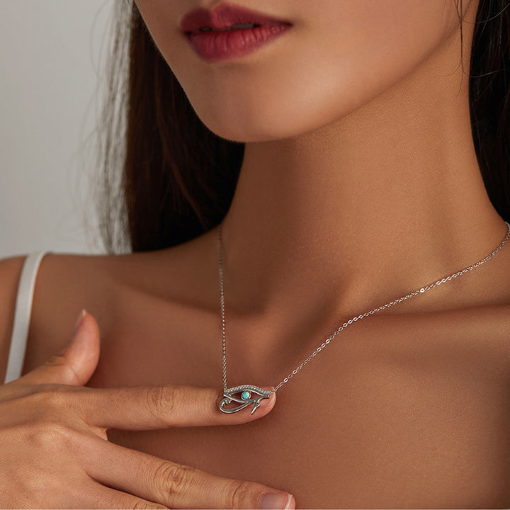 Collana Olivenorma Occhio di Horus Opale Argento Sterling S925