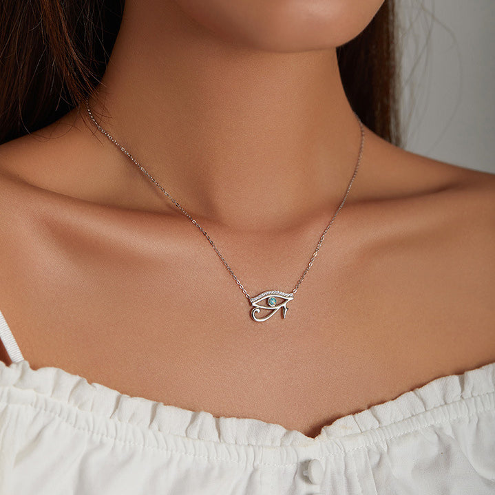 Collana Olivenorma Occhio di Horus Opale Argento Sterling S925
