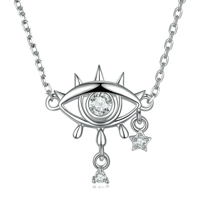 Collana con ciondolo in argento sterling Olivenorma con lacrime di malocchio 