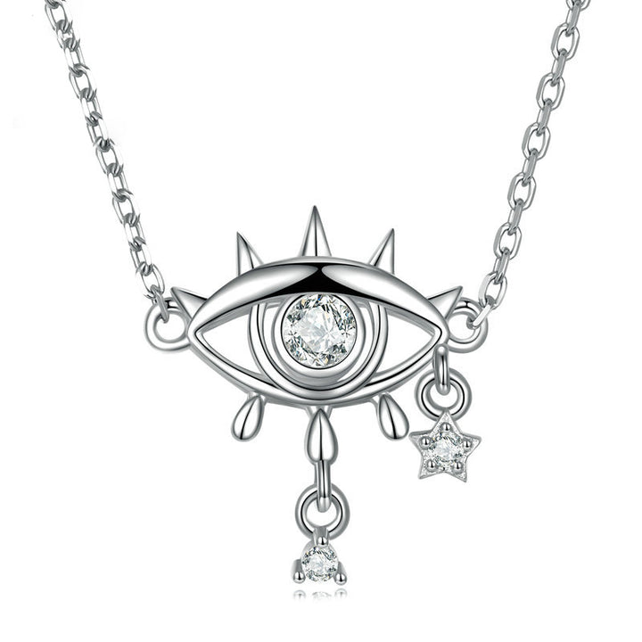 Collana con ciondolo in argento sterling Olivenorma con lacrime di malocchio 