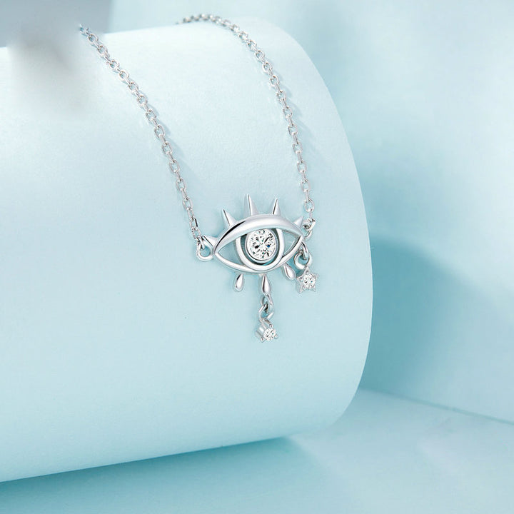 Collana con ciondolo in argento sterling Olivenorma con lacrime di malocchio 
