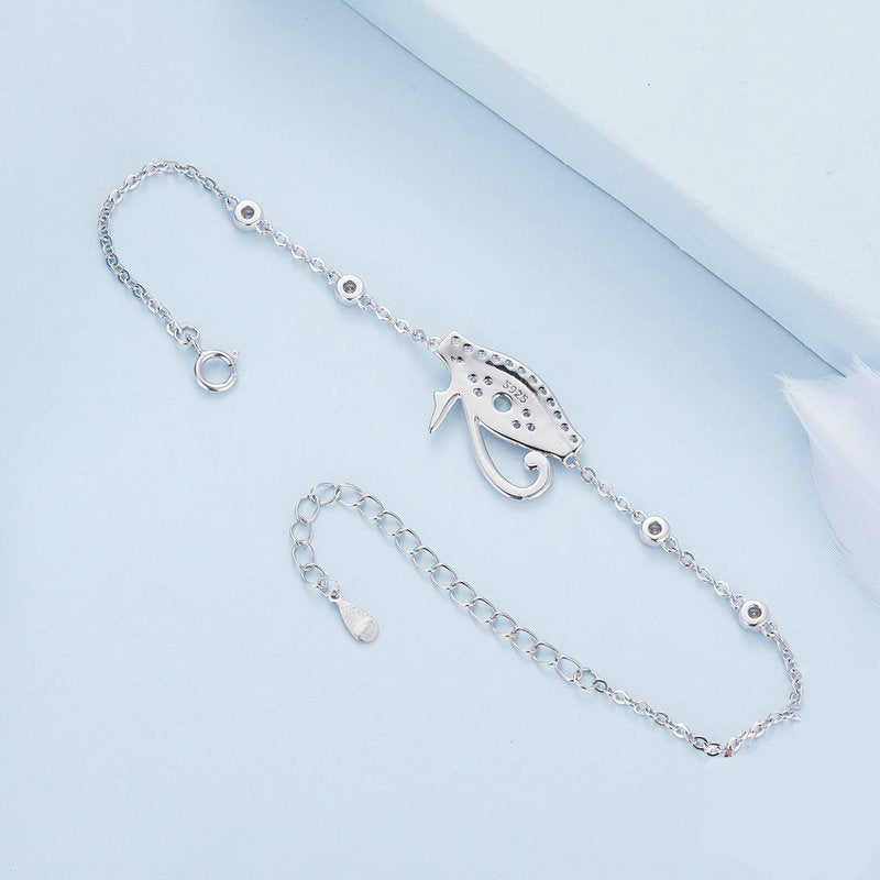 Olivenorma S925 Sterling Silver Bracciale Occhio di Horus