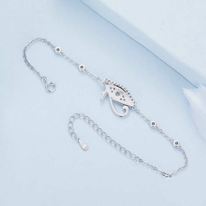 Olivenorma S925 Sterling Silver Bracciale Occhio di Horus