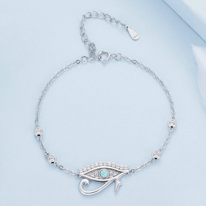 Olivenorma S925 Sterling Silver Bracciale Occhio di Horus