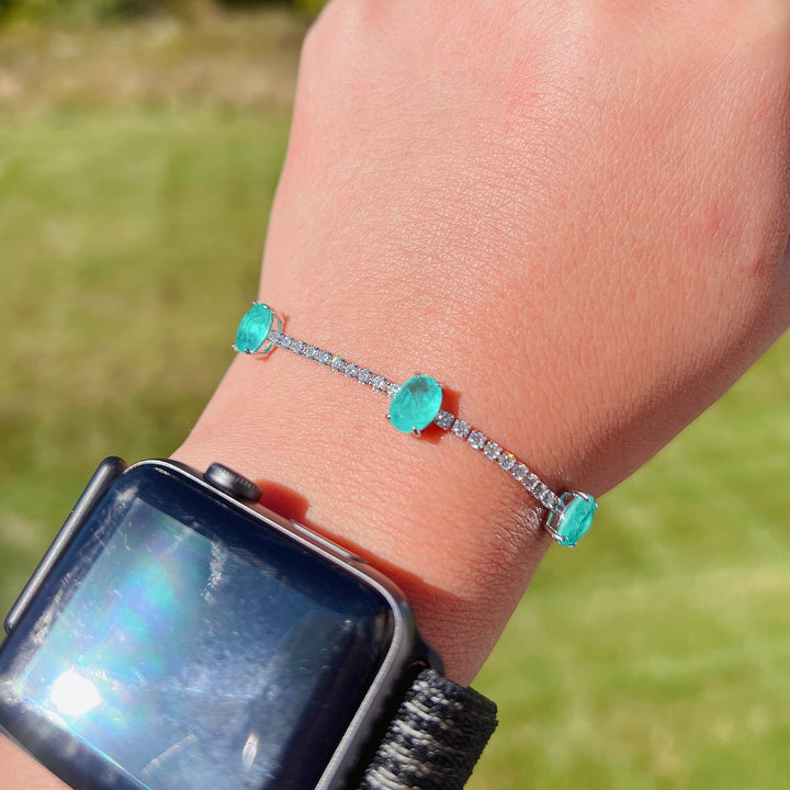 Bracciale Olivenorma Tre Paraiba Tormalina 