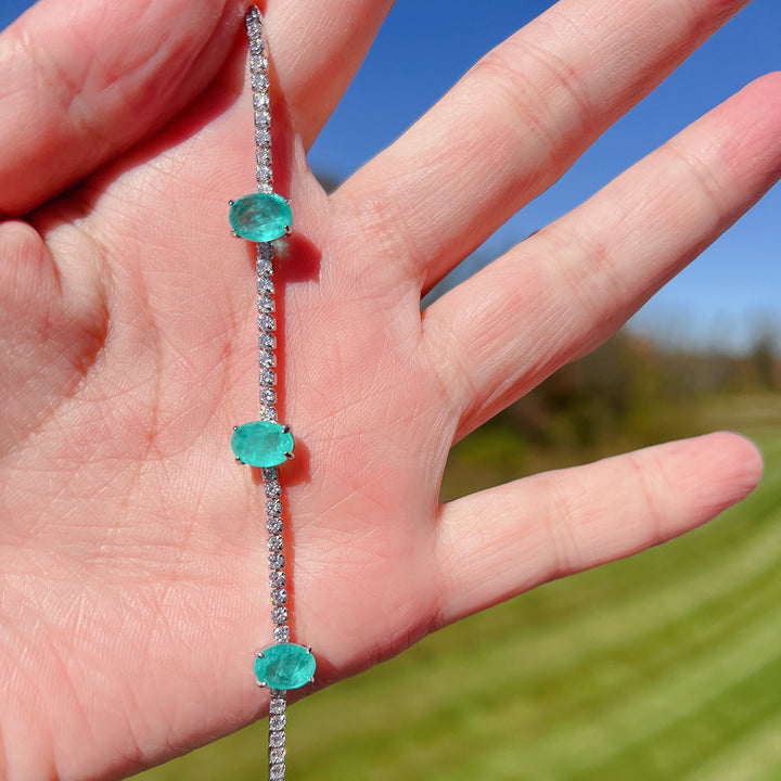 Bracciale Olivenorma Tre Paraiba Tormalina 