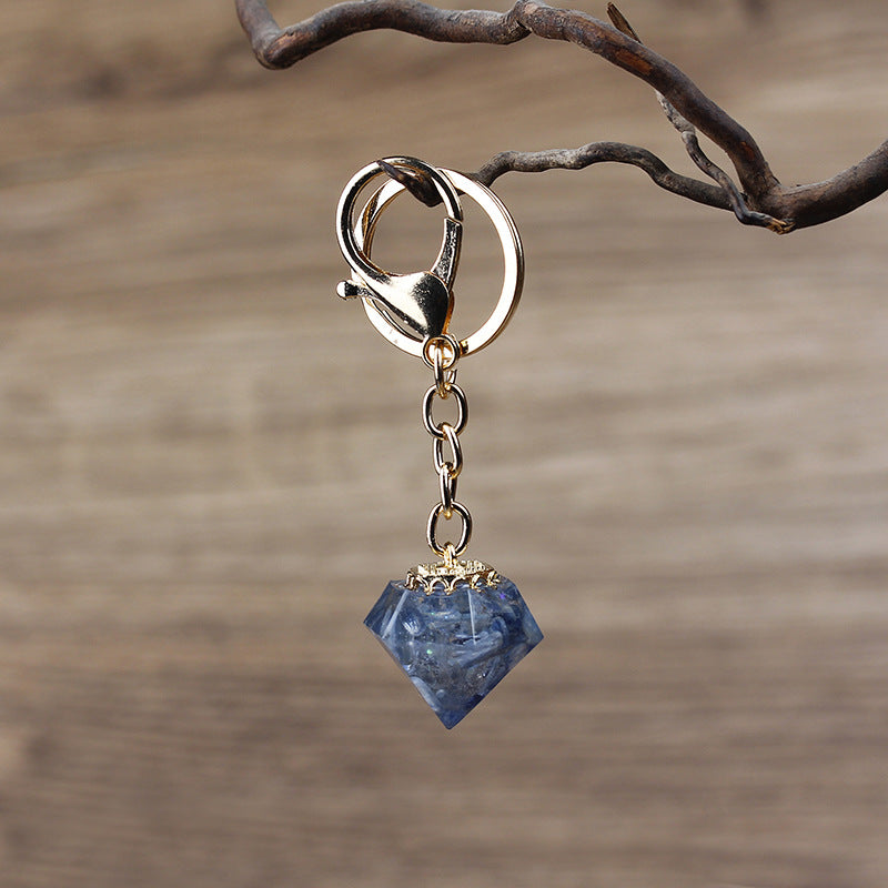Olivenorma Portachiavi in ​​Ghiaia di Cristallo Naturale Orgone