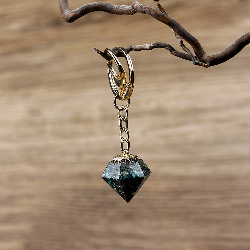 Olivenorma Portachiavi in ​​Ghiaia di Cristallo Naturale Orgone