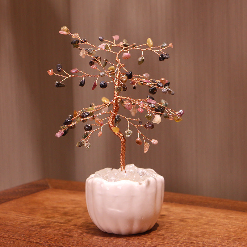 Olivenorma Crystal Gravel Base per vaso in ceramica Feng Shui Tree 