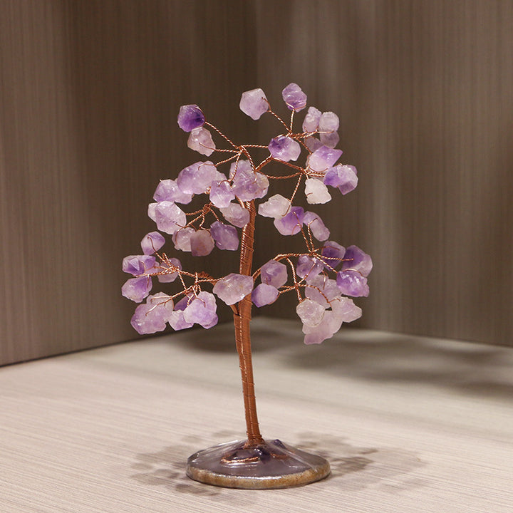 Olivenorma Gemme Ametista Gemma Agata Chip Base Feng Shui Albero 