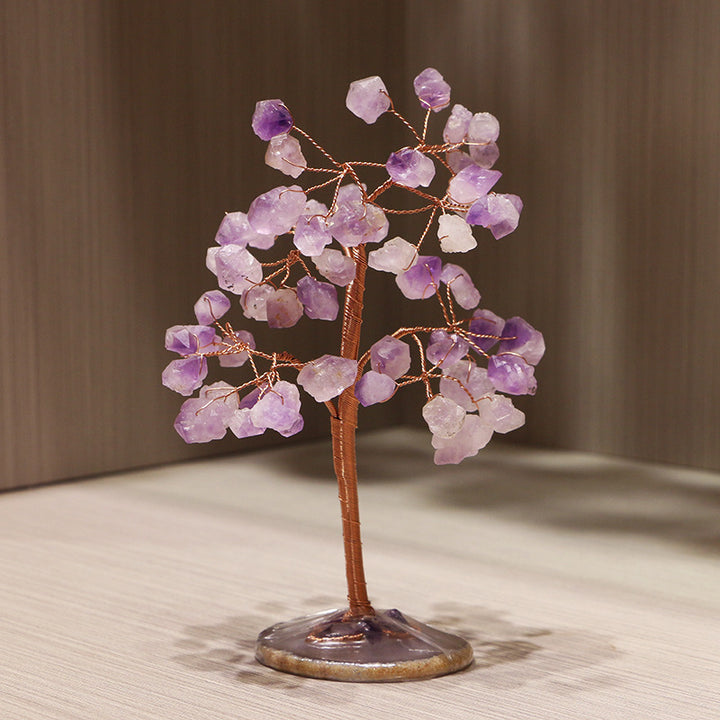 Olivenorma Gemme Ametista Gemma Agata Chip Base Feng Shui Albero 