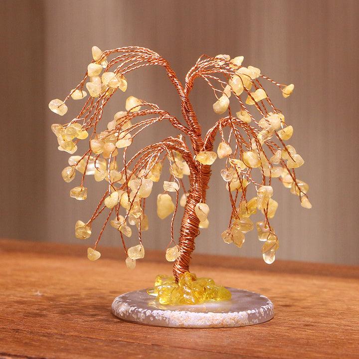 Olivenorma Citrino Ghiaia Salice piangente Albero Feng Shui 