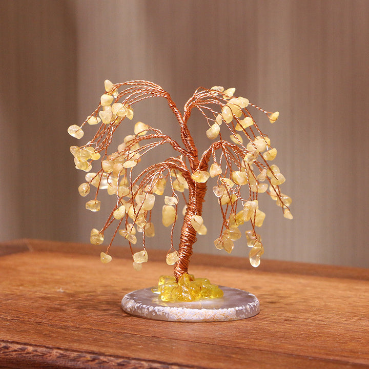 Olivenorma Citrino Ghiaia Salice piangente Albero Feng Shui 