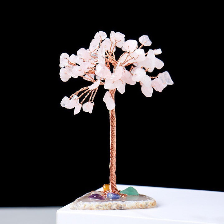 Olivenorma Ghiaia di cristallo colorato naturale Albero Feng Shui 