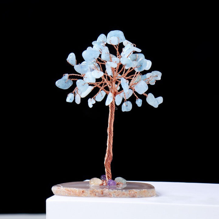 Olivenorma Ghiaia di cristallo colorato naturale Albero Feng Shui 