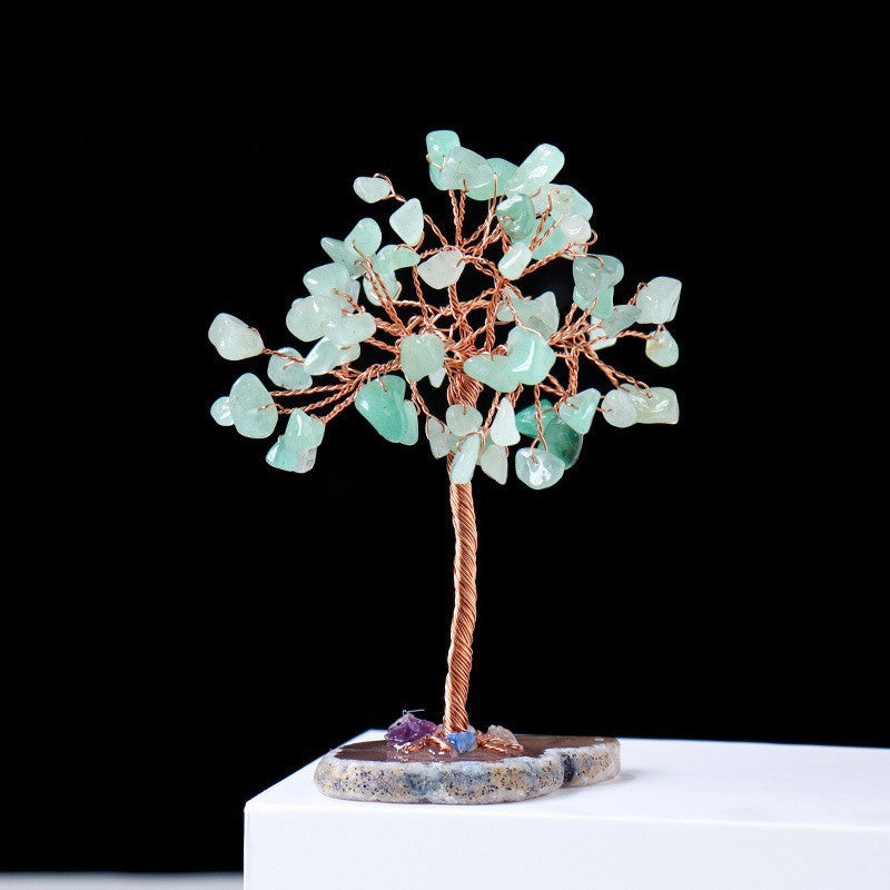 Olivenorma Ghiaia di cristallo colorato naturale Albero Feng Shui 