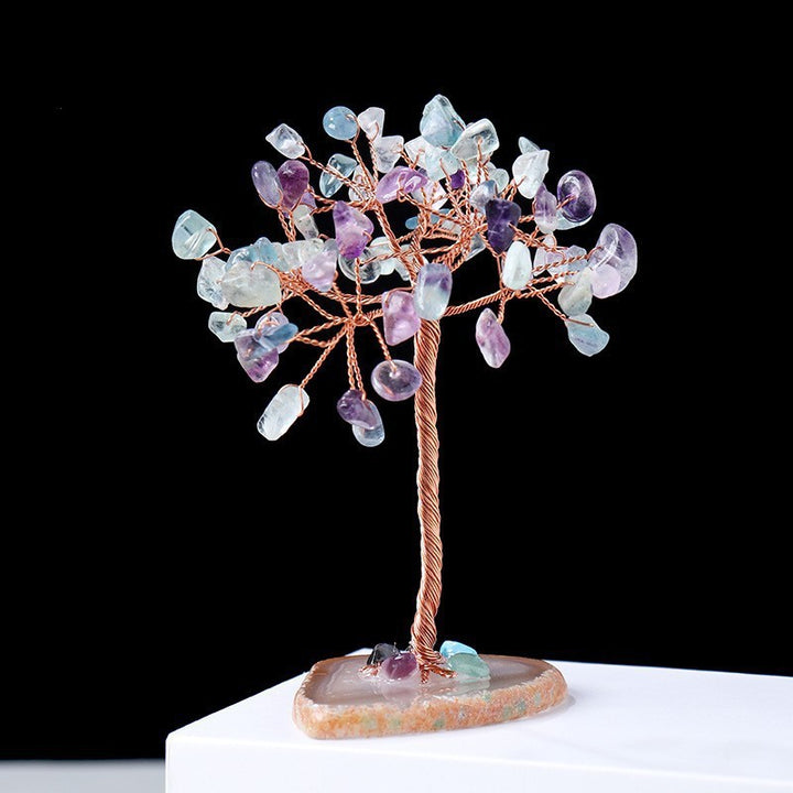 Olivenorma Ghiaia di cristallo colorato naturale Albero Feng Shui 