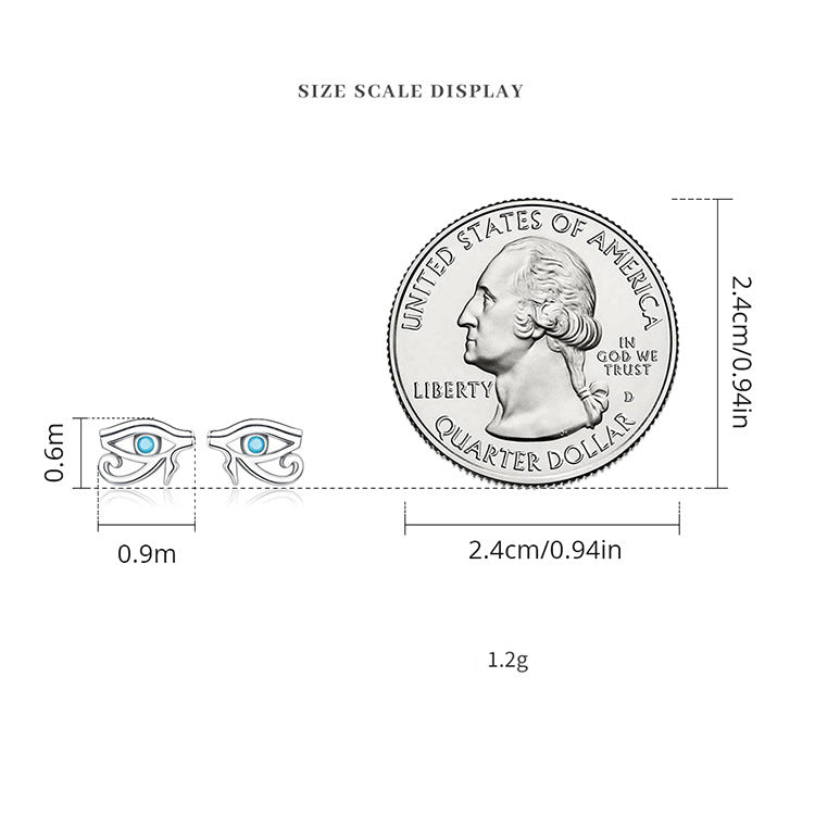 Orecchini Olivenorma in argento Sterling S925 con occhio di Horus turchese 