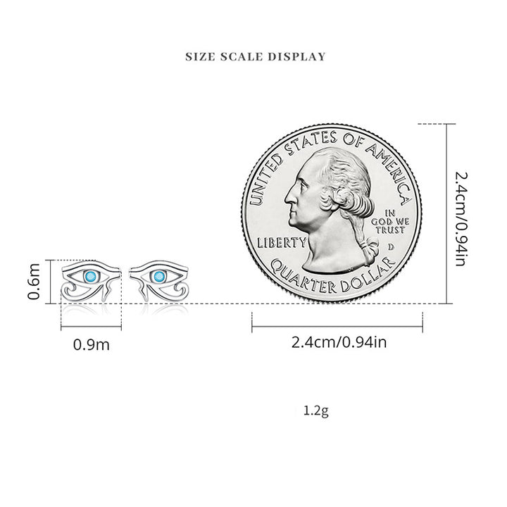 Orecchini Olivenorma in argento Sterling S925 con occhio di Horus turchese 