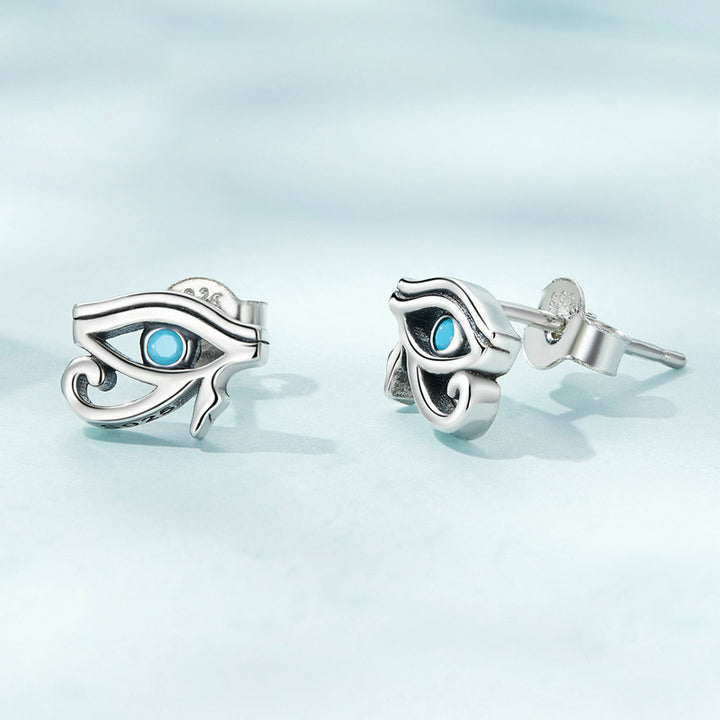 Orecchini Olivenorma in argento Sterling S925 con occhio di Horus turchese 