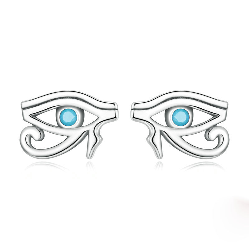 Orecchini Olivenorma in argento Sterling S925 con occhio di Horus turchese 