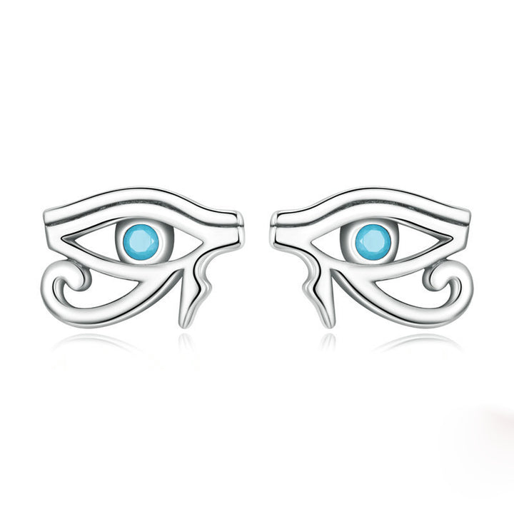 Orecchini Olivenorma in argento Sterling S925 con occhio di Horus turchese 