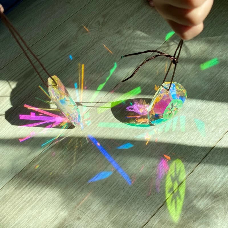 Olivenorma Lampadario a sospensione Cristalli Prismi Finestra Acchiappasole