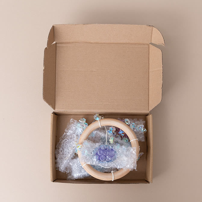 Olivenorma AB-Carillon a vento con acchiappasole in cristallo di agata colorato