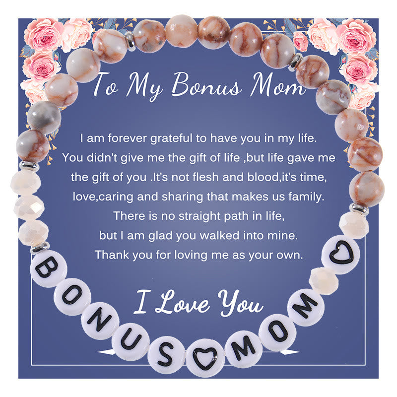 Olivenorma Regali per la migliore mamma Braccialetto con pietre naturali