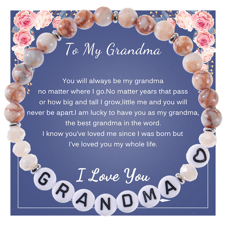 Olivenorma Regali per la migliore mamma Braccialetto con pietre naturali