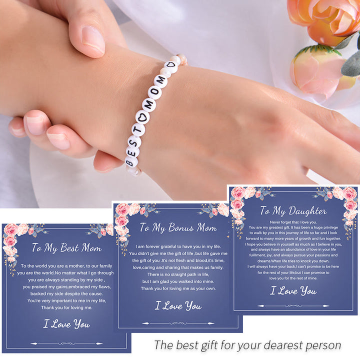 Olivenorma Regali per la migliore mamma Braccialetto con pietre naturali