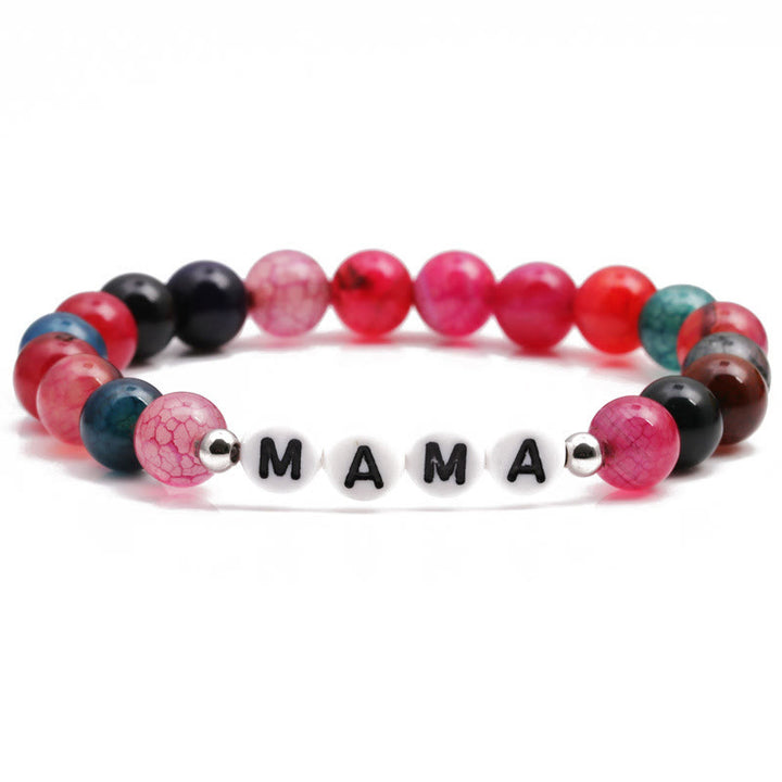 Olivenorma "MAMA" Braccialetto di perline color turchese - image 0