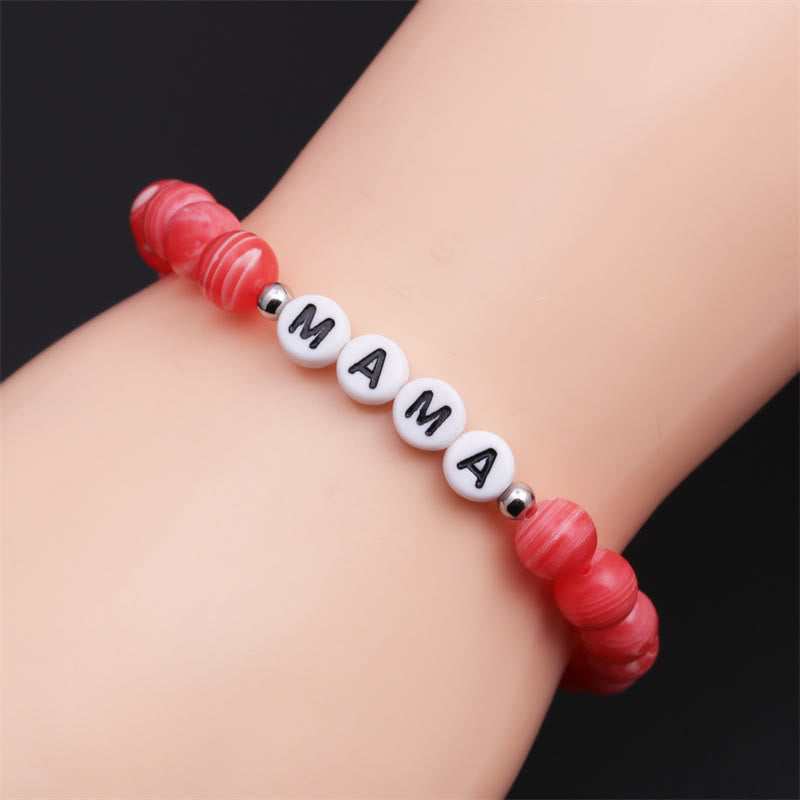 Braccialetto di perline di corniola "MOM" Olivenorma - image 4